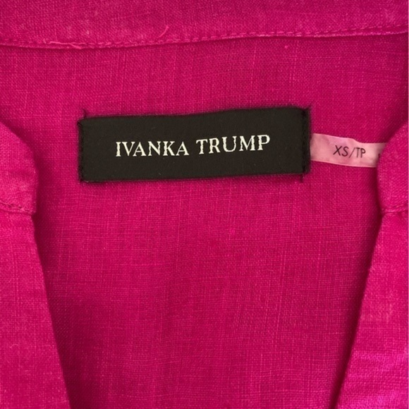 Ivanka Trump fuchsia linen tunic top XS - Picture 5 of 8